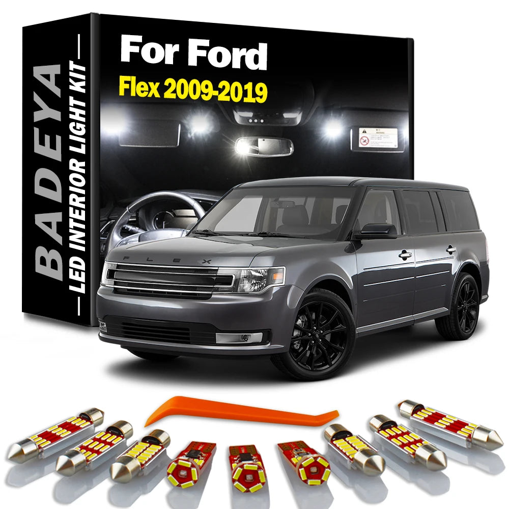 AutoGlowLED LED Interior Light Kit for Ford Flex 2009-2019 Canbus No Error