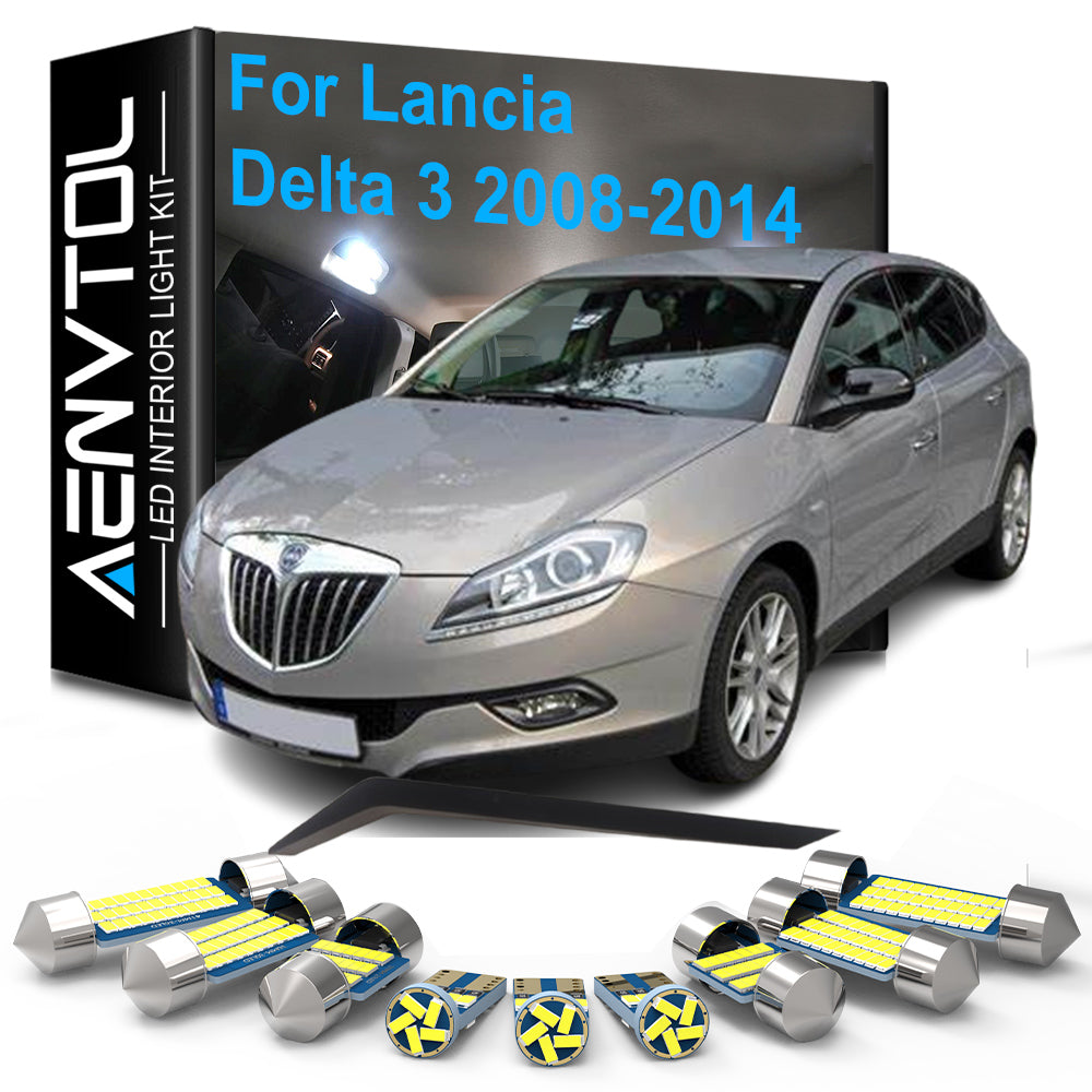 AutoGlowLED 6pc LED Interior Light Kit for Lancia Delta 3 2008-2014 Canbus