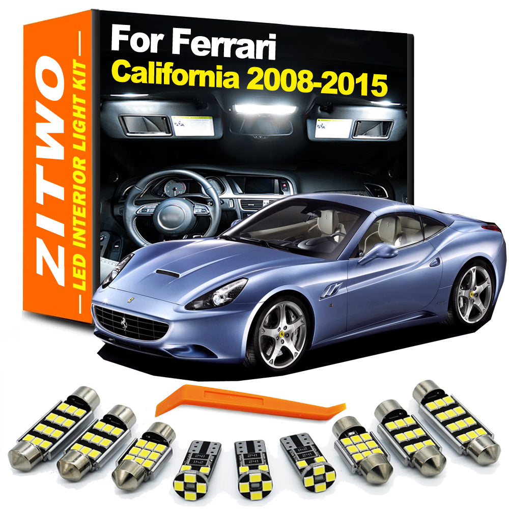 AutoGlowLED 8Pcs LED Interior Light Kit for Ferrari California F149 2008-2015