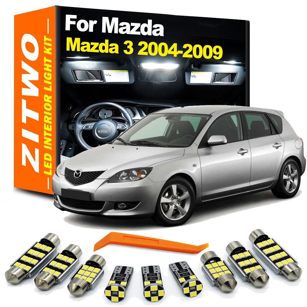 AutoGlowLED 8-Piece Interior LED Light Kit for Mazda 3 BK 2004-2009