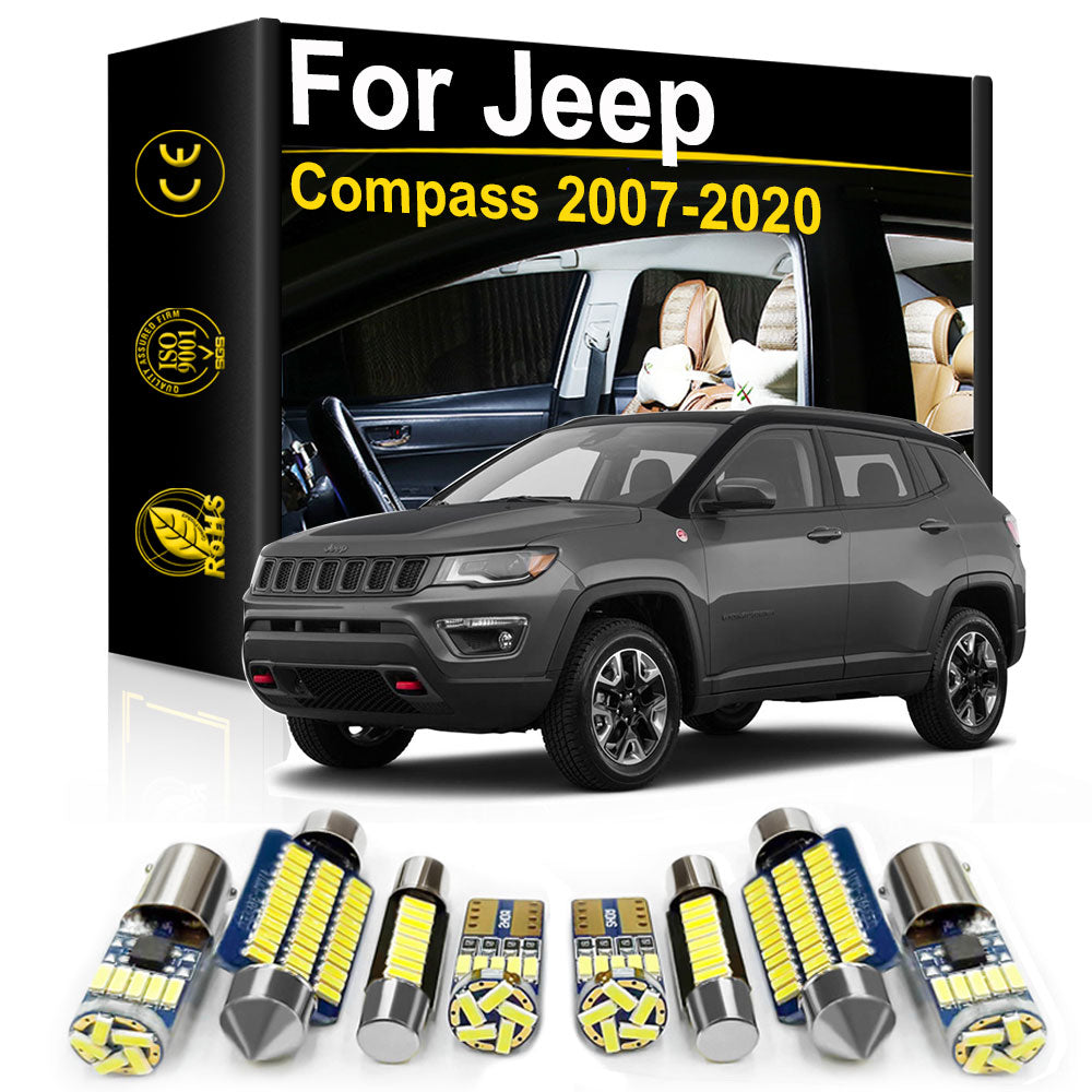 AutoGlowLED Interior LED Light Kit for Jeep Compass 2007-2020 Canbus