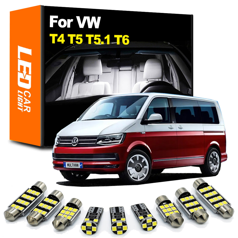 AutoGlowLED Interior LED Light Kit for Volkswagen Multivan Caravelle Transporter MK5 MK6 T4 T5 T5.1 T6