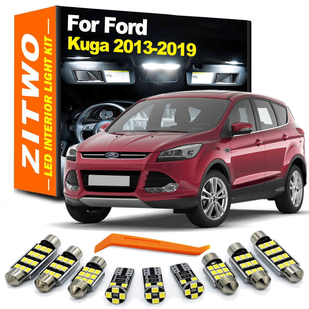 AutoGlowLED 14Pcs LED Interior Light Kit for Ford Kuga 2013-2019
