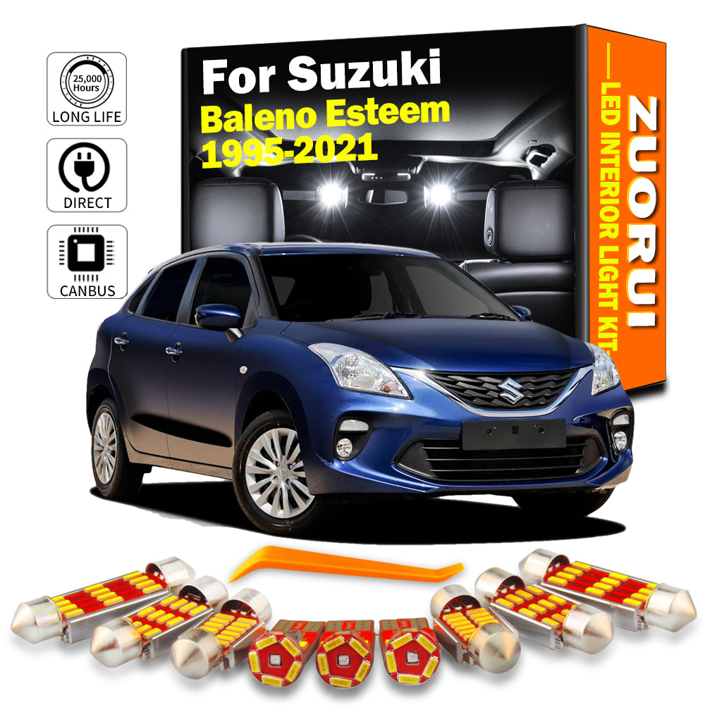 AutoGlowLED Canbus LED Interior Light Kit for Suzuki Baleno 1995-2021