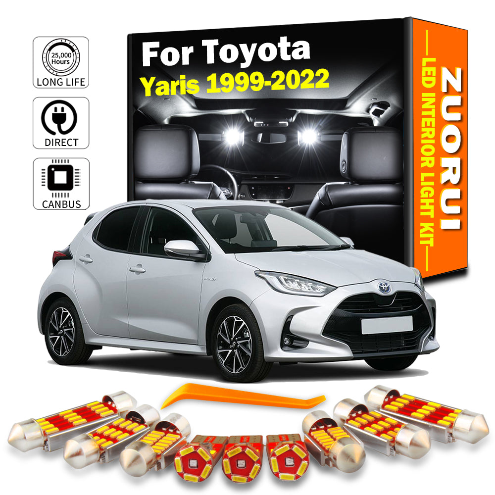 AutoGlowLED Canbus LED Interior Light Kit for Toyota Yaris 1999-2022