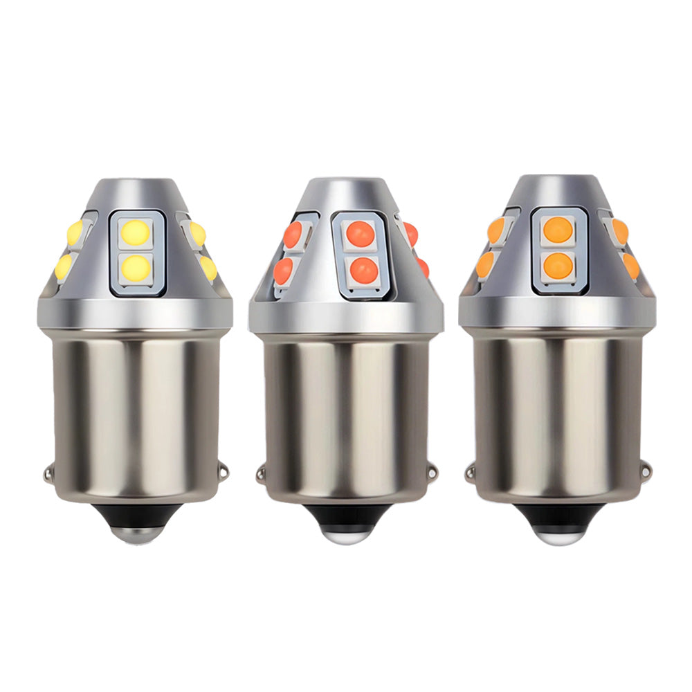 AutoGlowLED 1156 1157 LED Bulbs 10W 3030 3D Red Brake Tail Light 12V 24V