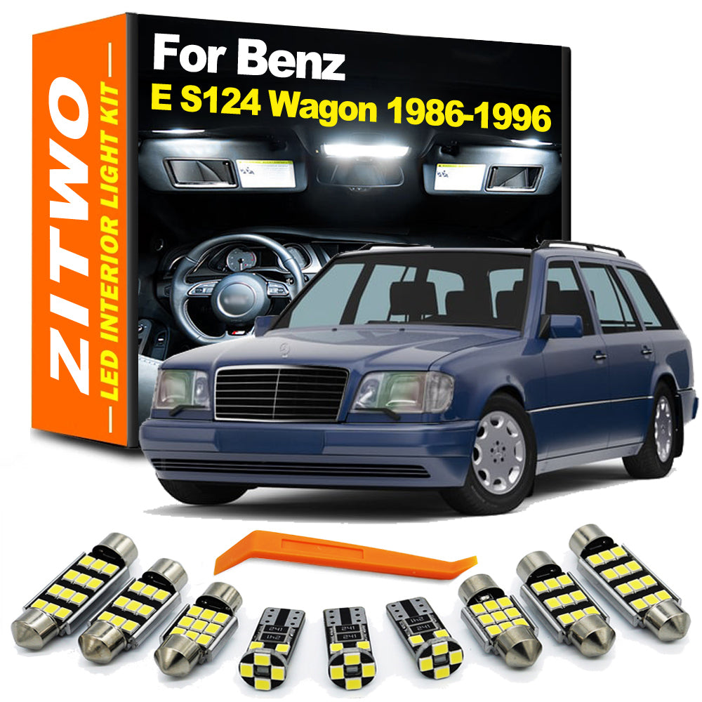 AutoGlowLED 17-Piece LED Interior Light Kit for Mercedes-Benz S124 Wagon 1986-1996