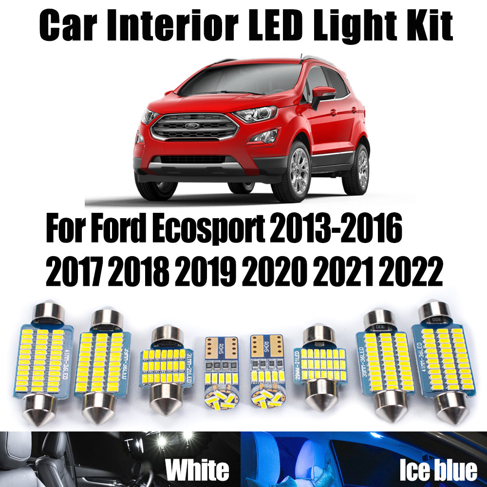 AutoGlowLED 13Pc Canbus LED Interior Light Kit for Ford Ecosport 2013-2022
