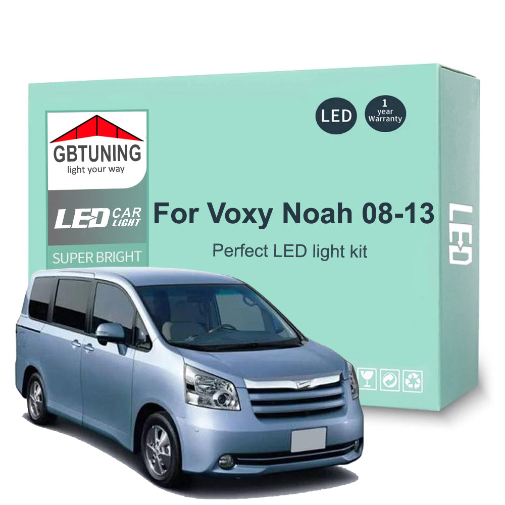 AutoGlowLED 15Pcs Canbus LED Interior Light Kit for Toyota Voxy Noah 70 75 Series