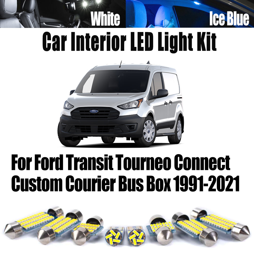 AutoGlowLED LED Interior Light Kit for Ford Transit Tourneo 1991-2021