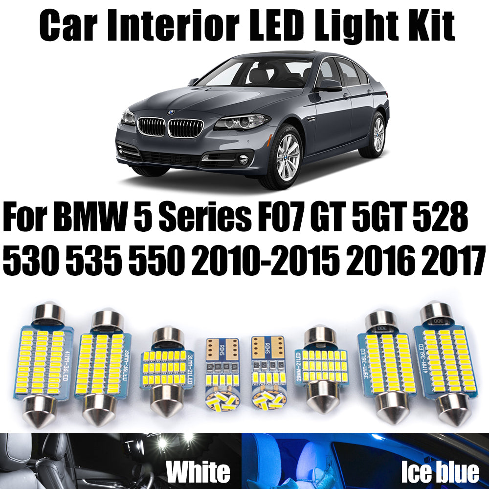 AutoGlowLED 26Pc Canbus LED Interior Light Kit for BMW 5 Series F07 GT 5GT 528 530 535 550 2010-2017