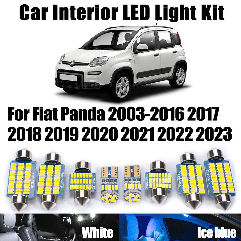 AutoGlowLED LED Interior Light Kit for Fiat Panda 2003-2023 Canbus
