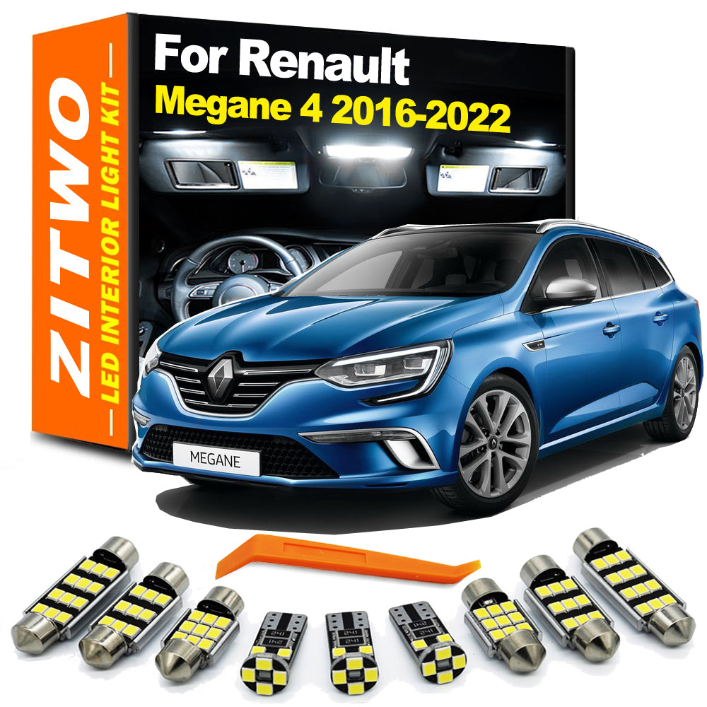 AutoGlowLED 12Pcs LED Interior Light Kit for Renault Megane 4 2016-2022