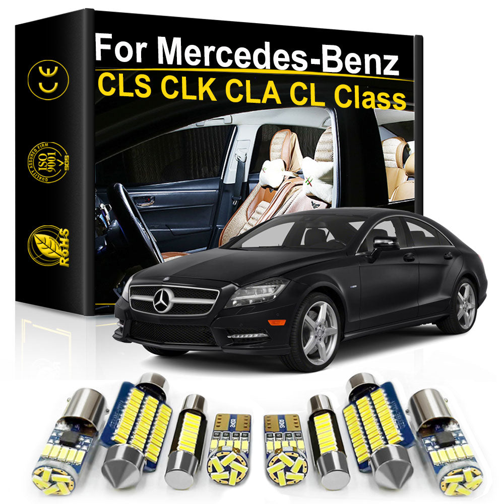 AutoGlowLED Mercedes LED Interior Light Kit Canbus Error Free Dome Map Trunk
