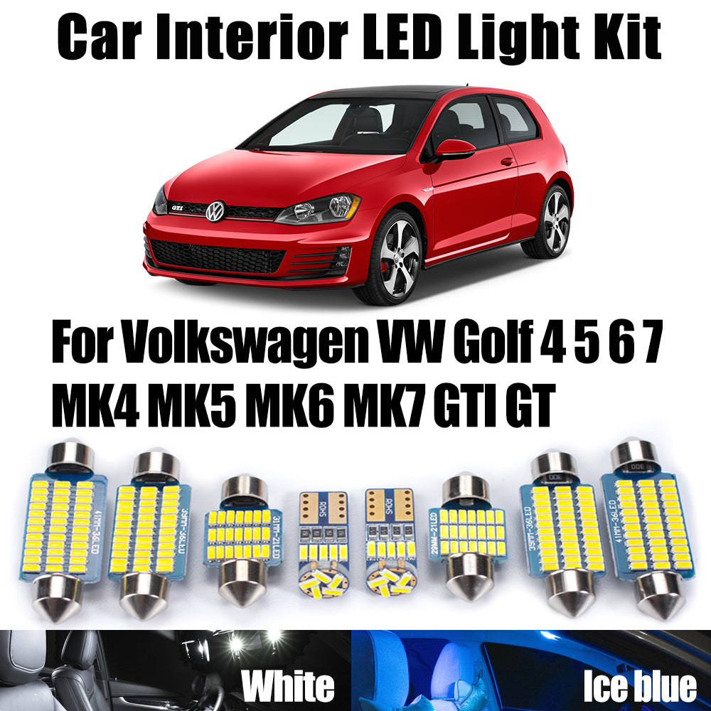 AutoGlowLED Canbus LED Interior Light Kit for VW Golf/GTI MK4-MK7 No Error