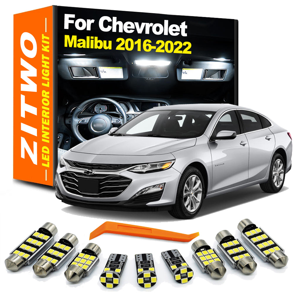 AutoGlowLED 11Pcs Canbus LED Interior Light Kit for Chevy Malibu 2016-2022