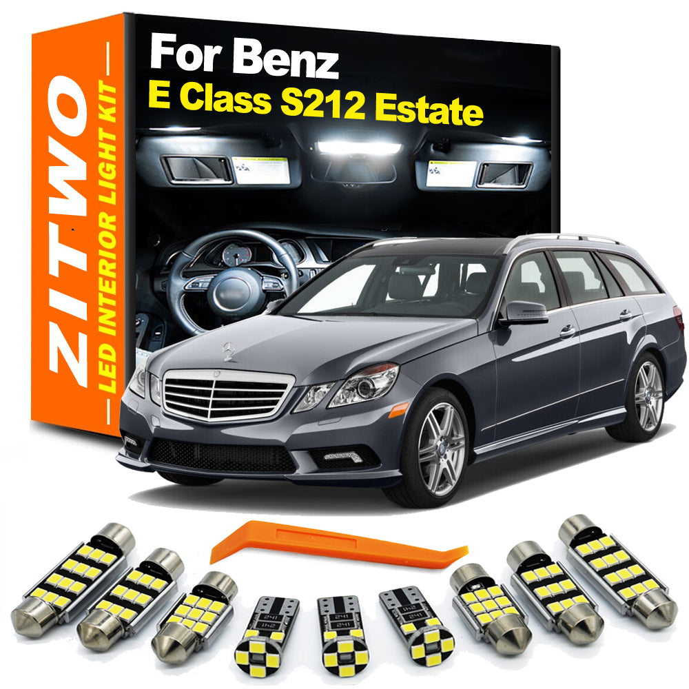 AutoGlowLED 21-Pc LED Interior Light Kit for Mercedes E-Class S212 Wagon 2009-2016
