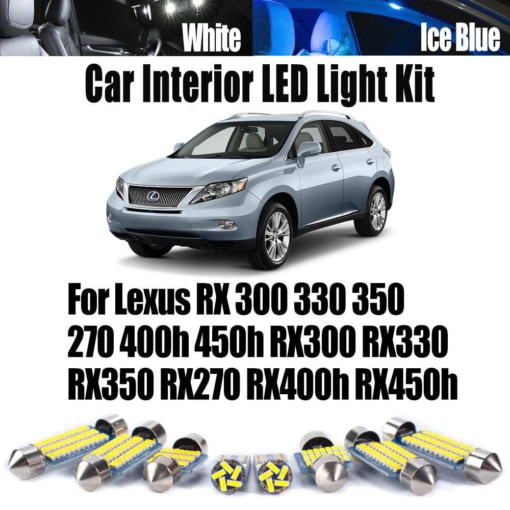 AutoGlowLED Interior LED Light Kit for Lexus RX300 RX330 RX350 RX270 RX400h RX450h Canbus