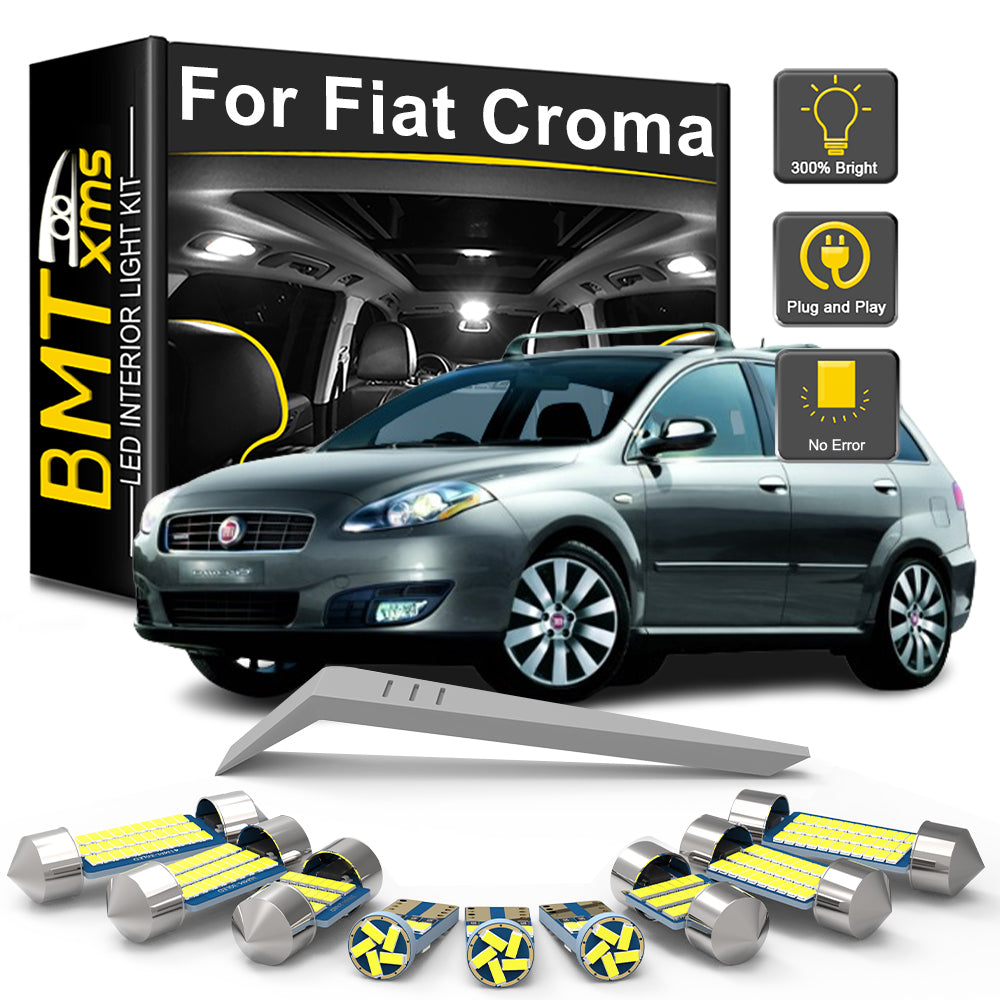 AutoGlowLED 11PCS LED Interior Light Kit for FIAT Croma 2005-2012 Canbus