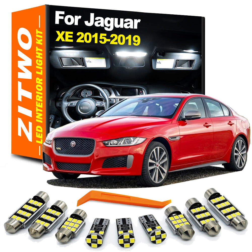 AutoGlowLED 10-Piece LED Interior Light Kit for Jaguar XE 2015-2019