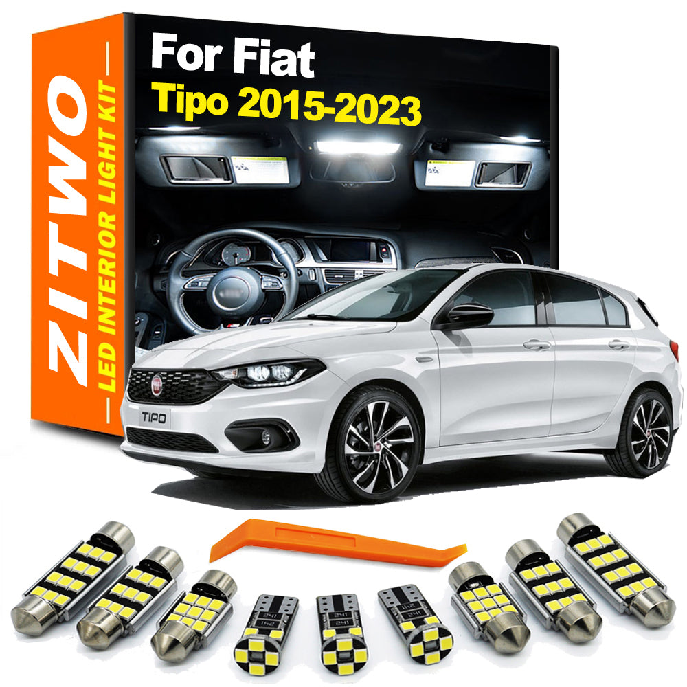 AutoGlowLED 11Pcs LED Interior Light Kit for Fiat Tipo 2015-2023