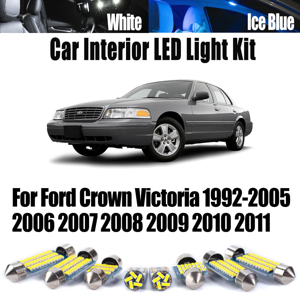 AutoGlowLED LED Interior Light Kit for Ford Crown Victoria 1992-2011 Canbus