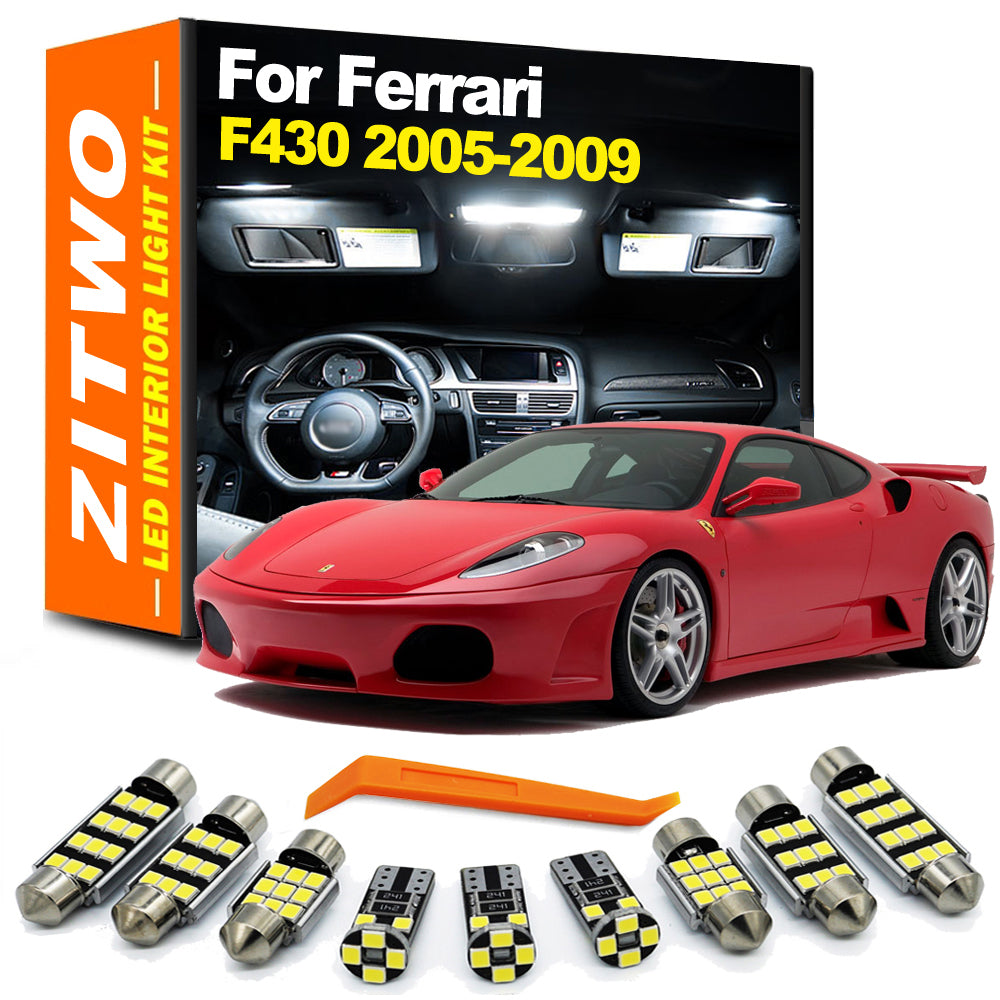 AutoGlowLED 6Pcs LED Interior Light Kit for Ferrari F430 2005-2009 Canbus