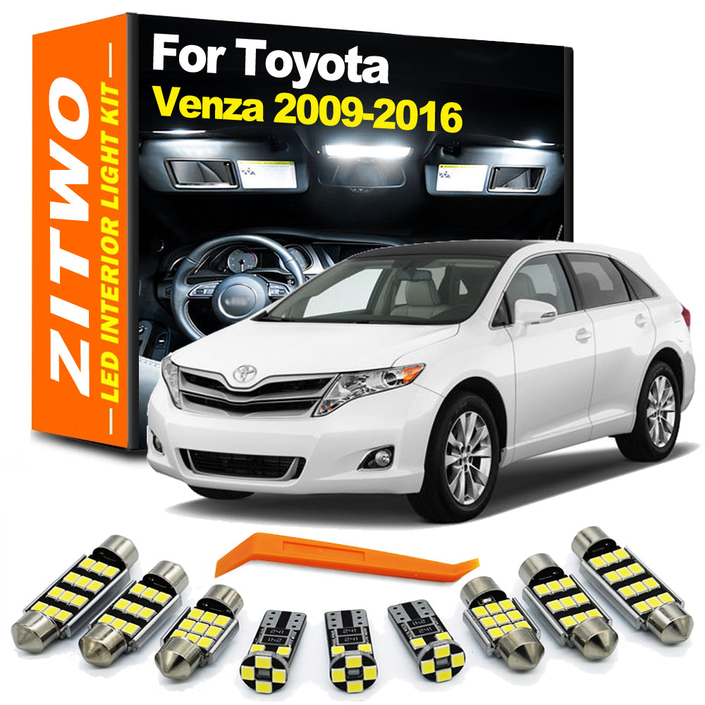 AutoGlowLED 15Pcs LED Interior Light Kit for Toyota Venza 2009-2016