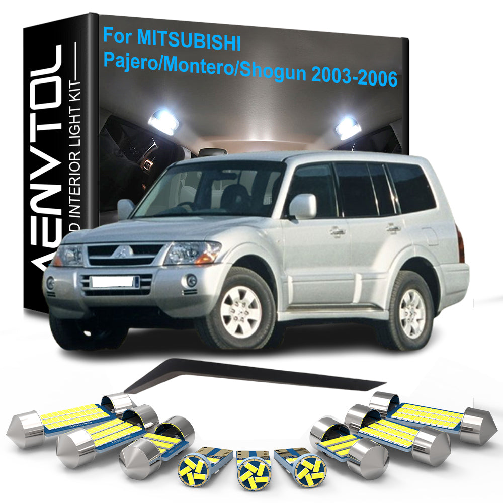 AutoGlowLED 16pc LED Interior Light Kit for Mitsubishi Pajero Montero Shogun 2003-2006 Canbus Error Free