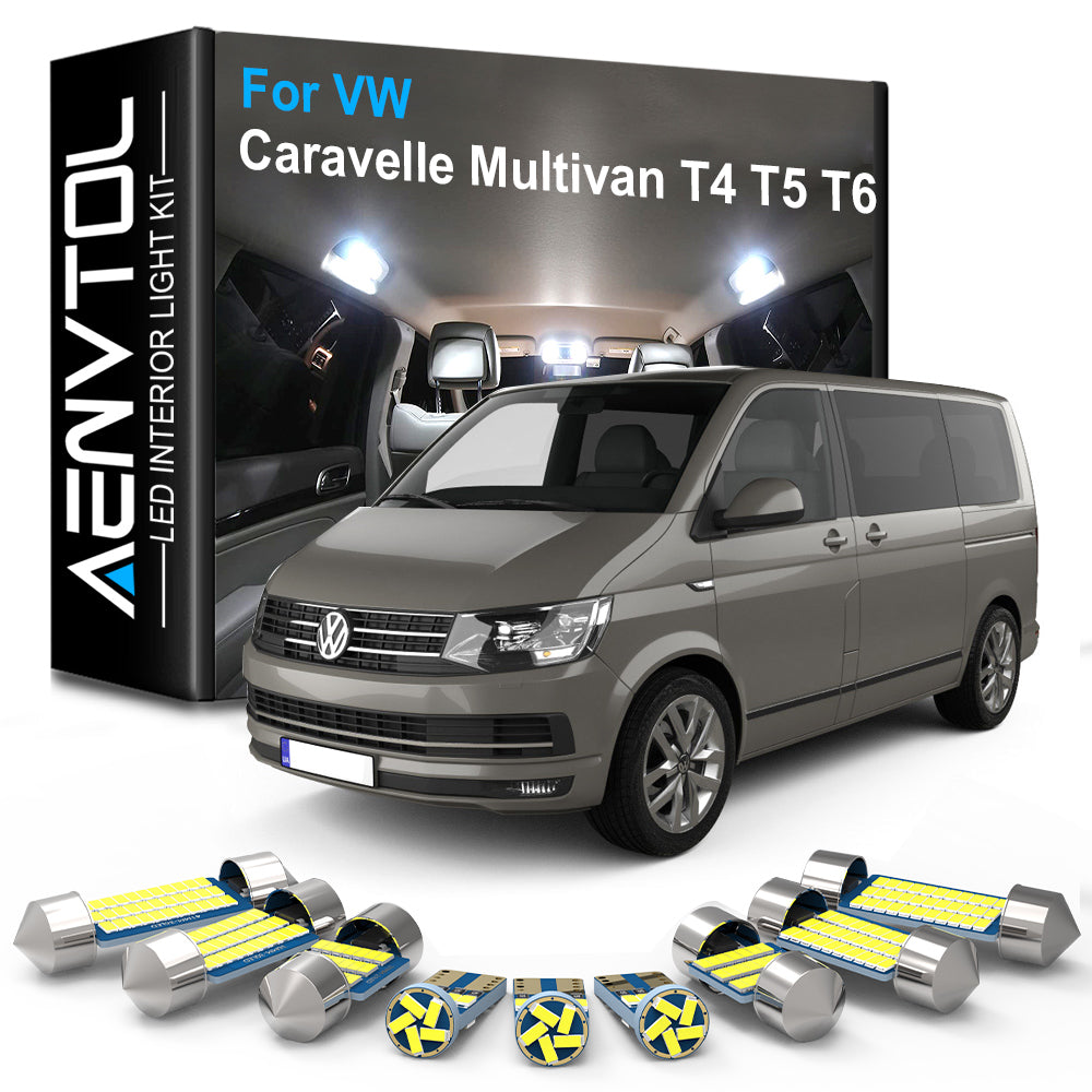 AutoGlowLED LED Interior Light Kit for VW T4 T5 T6 Caravelle Multivan Transporter