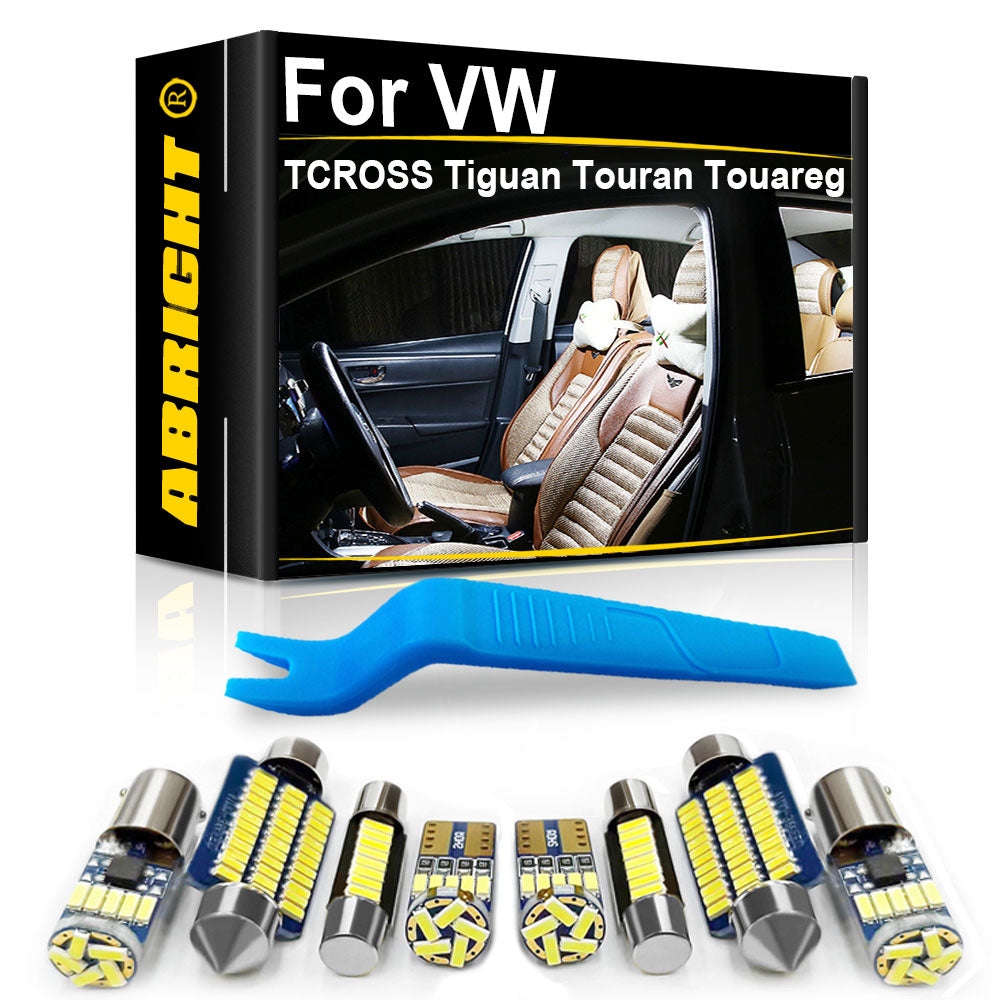 AutoGlowLED Canbus LED Interior Light Kit for Volkswagen VW T-Cross Tiguan Touareg Touran