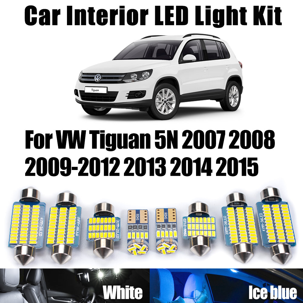 AutoGlowLED 14Pc Canbus LED Interior Light Kit for VW Tiguan 5N 2007-2015