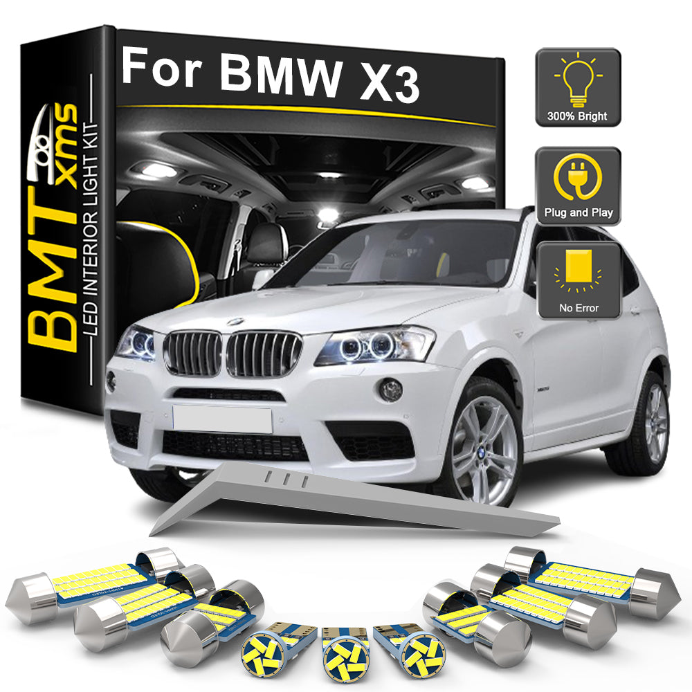 AutoGlowLED LED Interior Light Kit for BMW X3 E83 F25 Canbus 2003-2017
