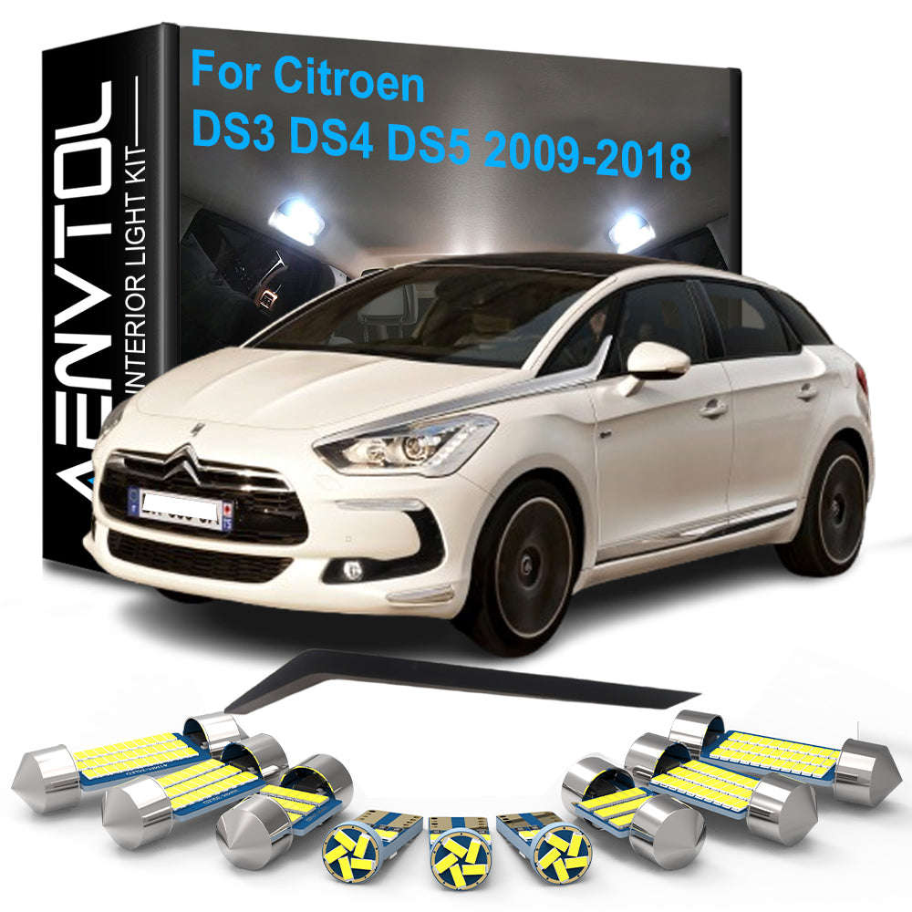 AutoGlowLED LED Interior Light Kit for Citroen DS3 DS4 DS5 2009-2018 Canbus Error Free 20pcs