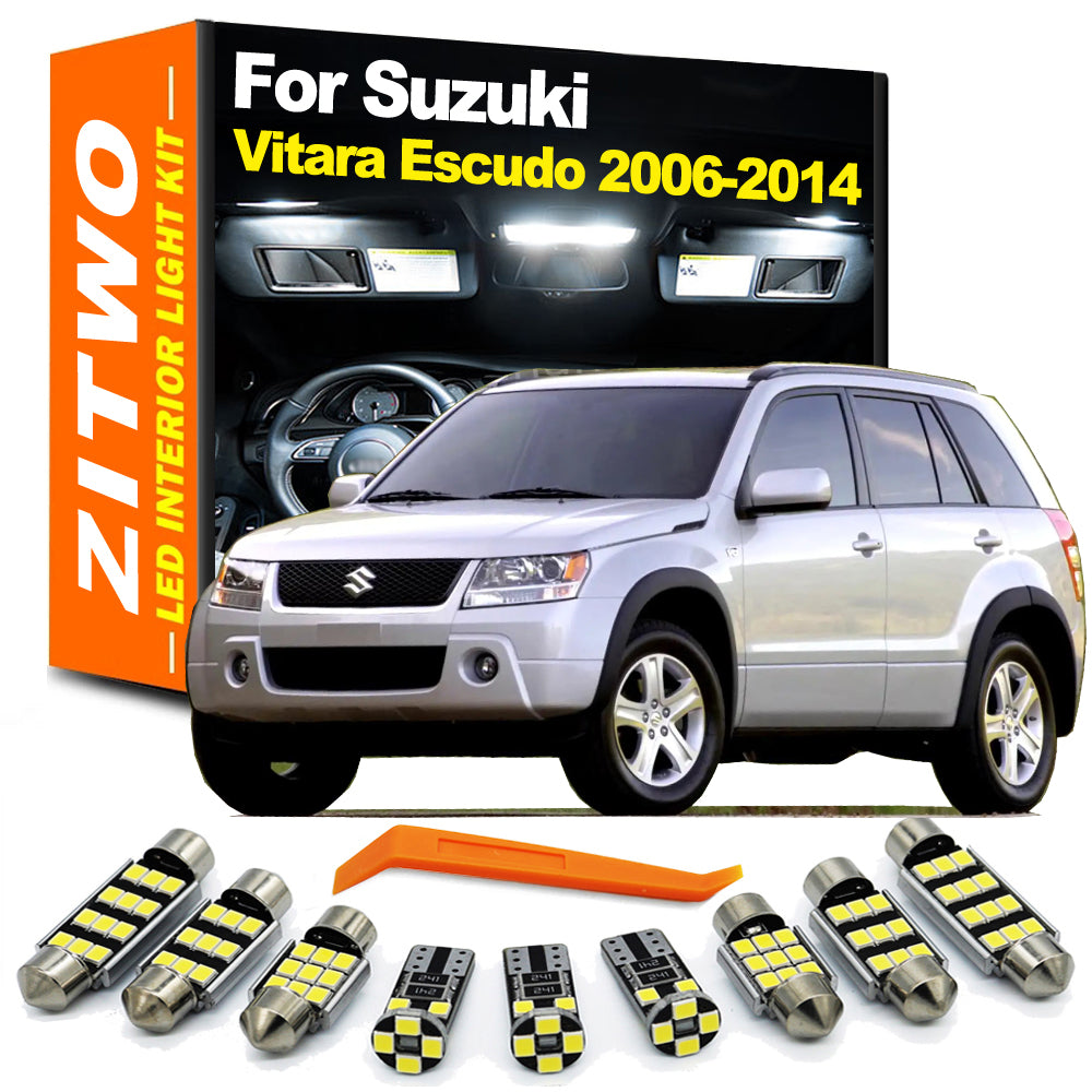 AutoGlowLED 11Pcs Canbus LED Interior Light Kit for Suzuki Grand Vitara 2006-2014