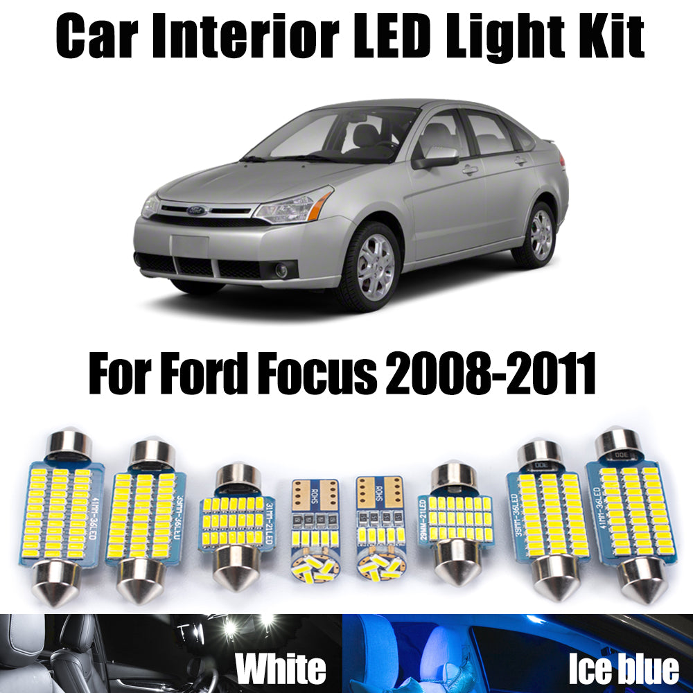 AutoGlowLED 14Pcs Canbus LED Interior Light Kit for Ford Focus 2008-2011