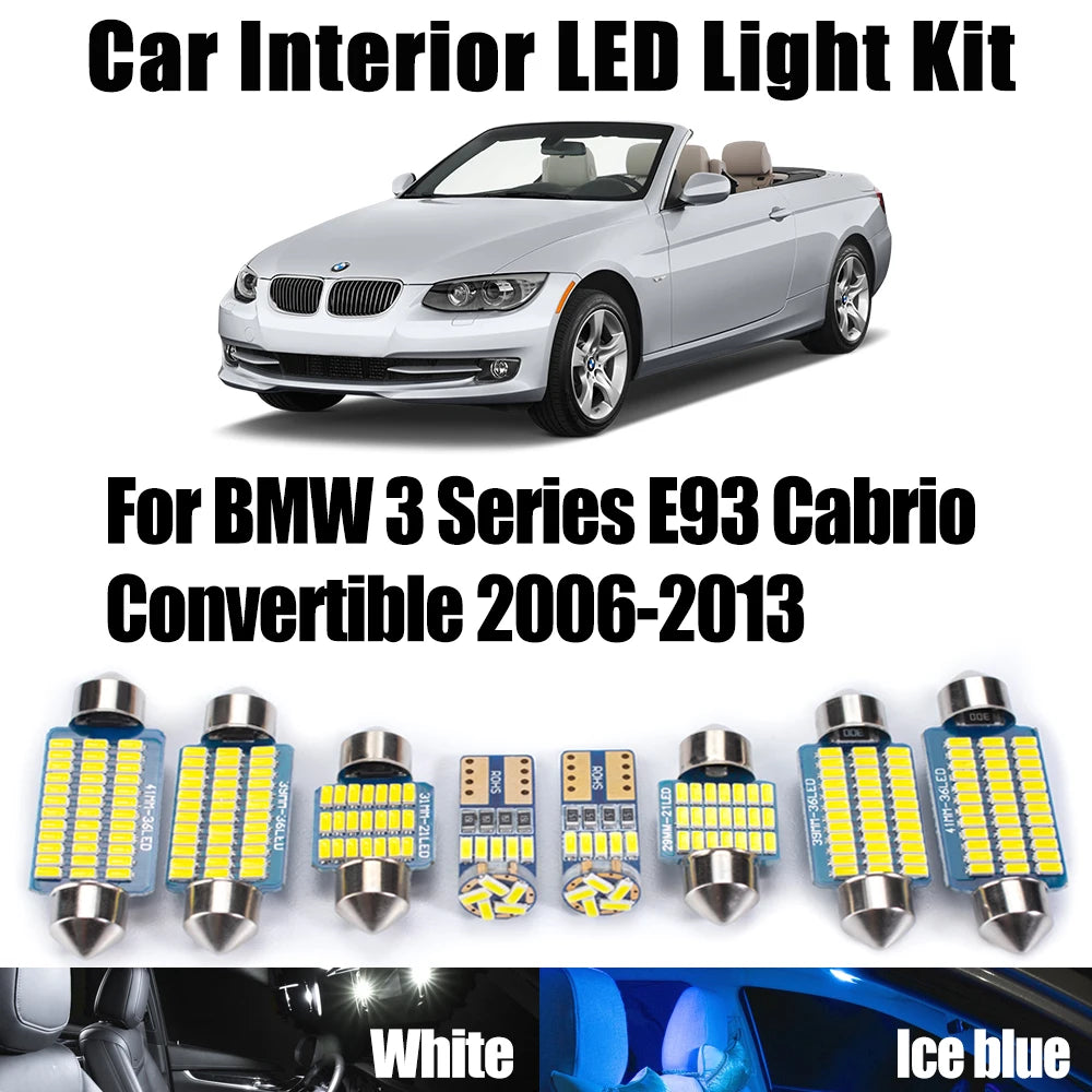 AutoGlowLED 20Pc Canbus LED Interior Light Kit for BMW 3 Series E93 Cabrio 2006-2013