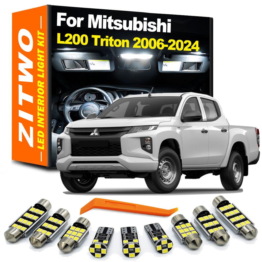 AutoGlowLED 11PC LED Interior Light Kit for Mitsubishi L200 Triton 2006-2024