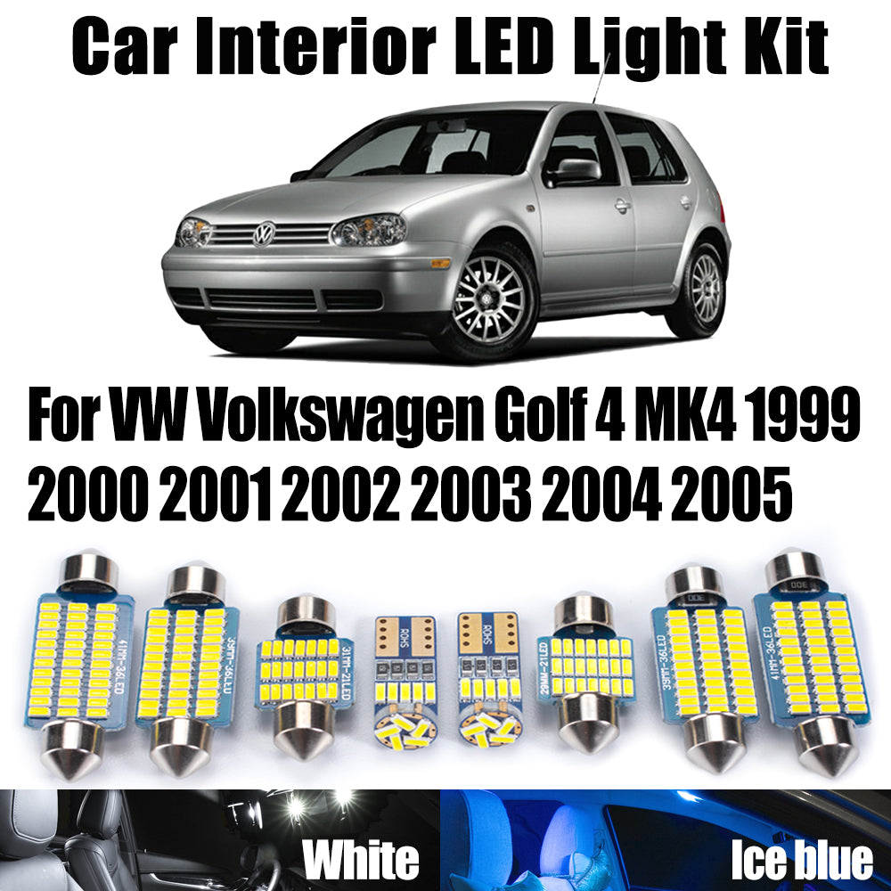 AutoGlowLED 13Pcs Canbus LED Interior Light Kit for VW Golf 4 MK4 1999-2005