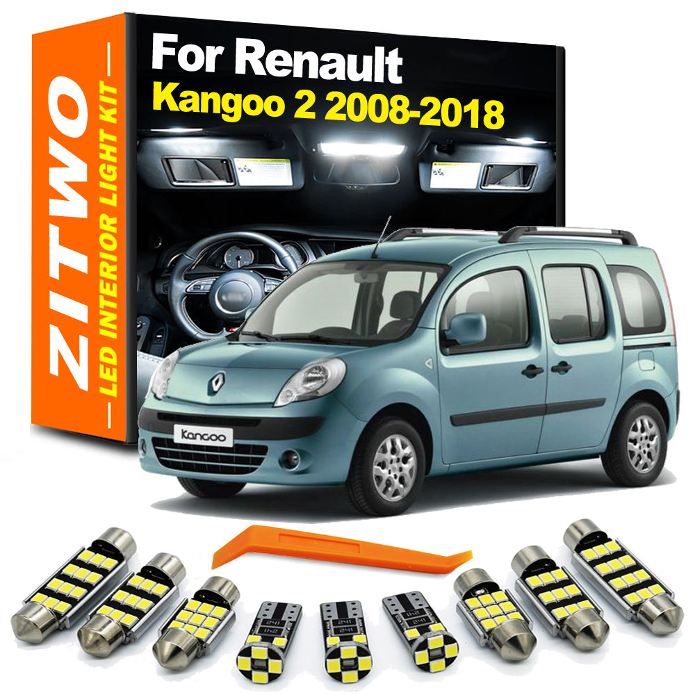 AutoGlowLED 11Pcs LED Interior Light Kit for Renault Kangoo 2 MK2 2008-2018