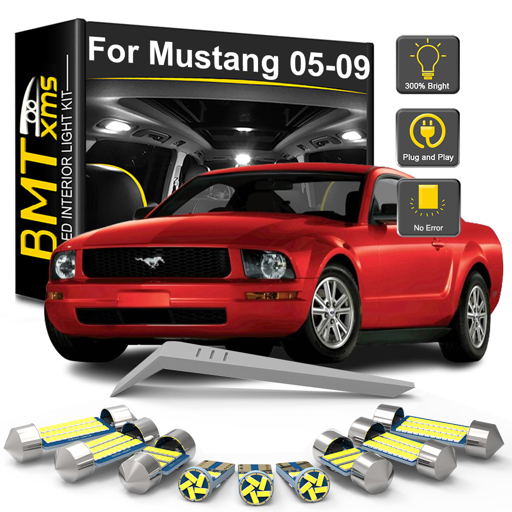 AutoGlowLED 8Pc Canbus LED Interior Light Kit for Ford Mustang 2005-2009