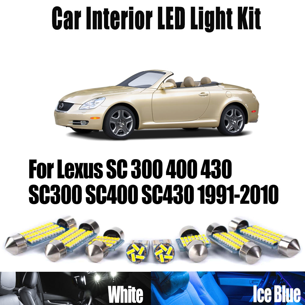 AutoGlowLED Canbus LED Interior Light Kit for Lexus SC300 SC400 SC430 1991-2010