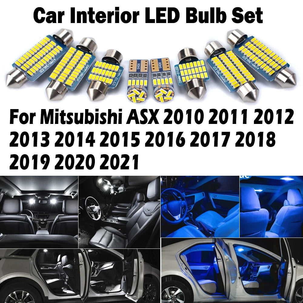AutoGlowLED 11Pc LED Interior Light Kit for Mitsubishi ASX 2010-2021 Canbus