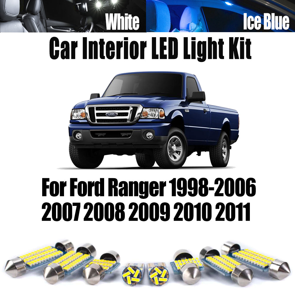AutoGlowLED 10Pc Canbus LED Interior Light Kit for Ford Ranger 1998-2011