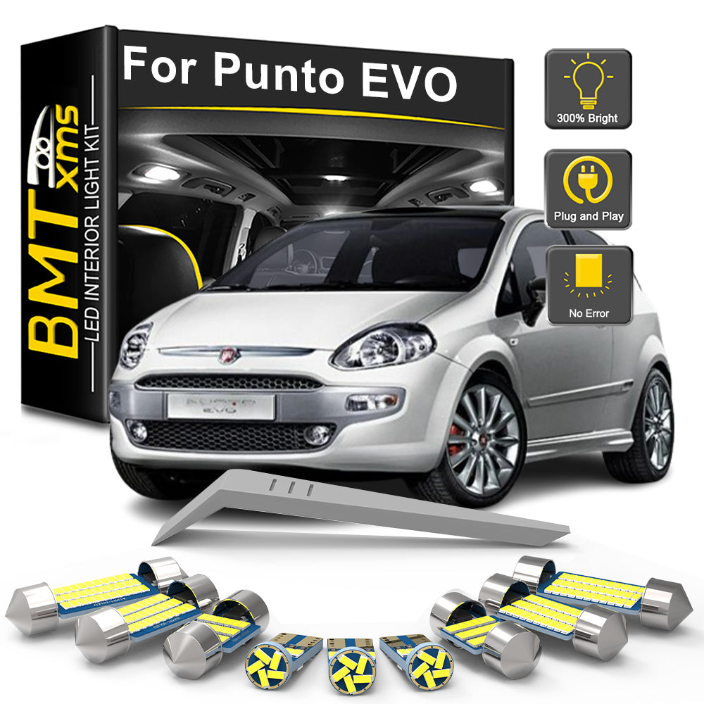 AutoGlowLED 11PCS Canbus LED Interior Light Kit for Fiat Punto EVO 2009-2012