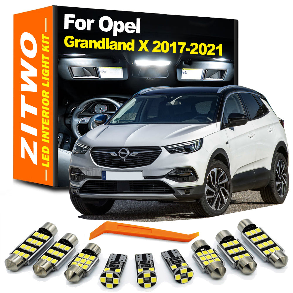 AutoGlowLED 14Pcs Interior LED Light Kit for Opel Vauxhall Grandland X 2017-2021