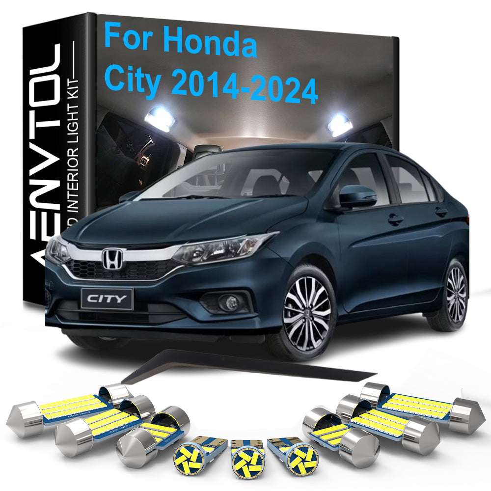 AutoGlowLED 8pcs LED Interior Light Kit for Honda City 2014-2024 Canbus