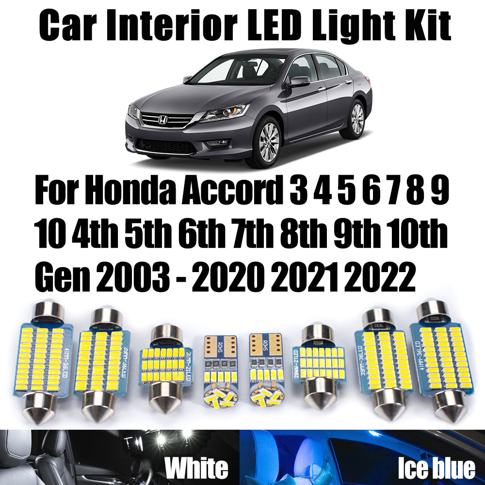 AutoGlowLED Interior LED Light Kit for Honda Accord 2003-2022