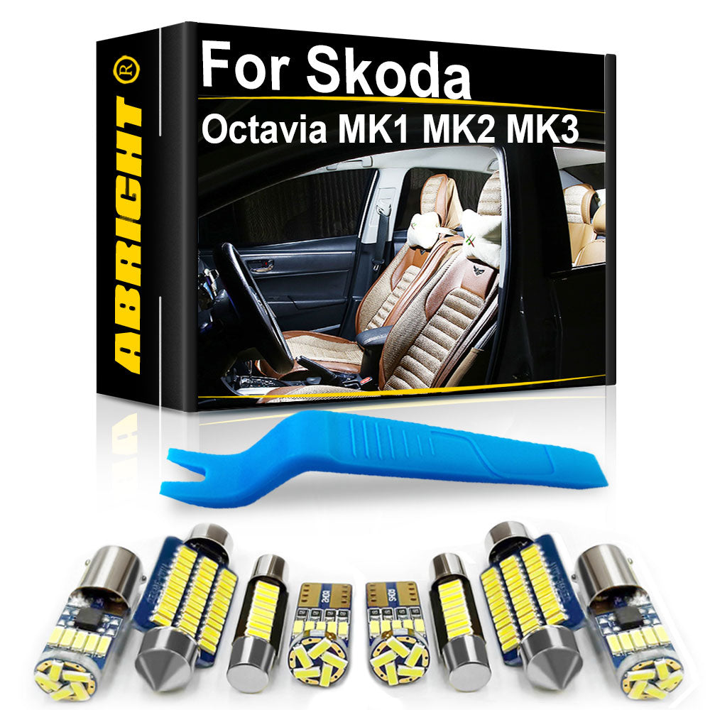AutoGlowLED Car Interior LED Light Kit for Skoda Octavia MK1 MK2 MK3 Canbus