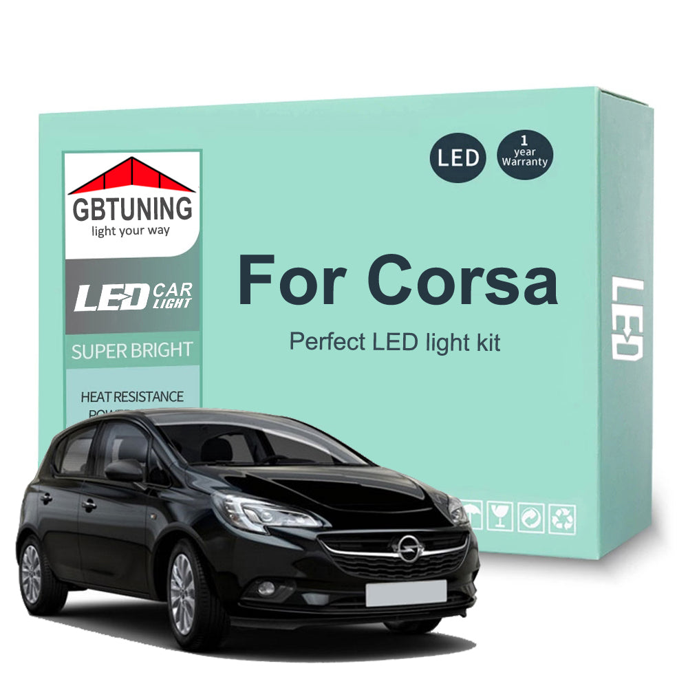 AutoGlowLED LED Interior Light Kit for Vauxhall Opel Corsa B C D E 1993-2019 Canbus